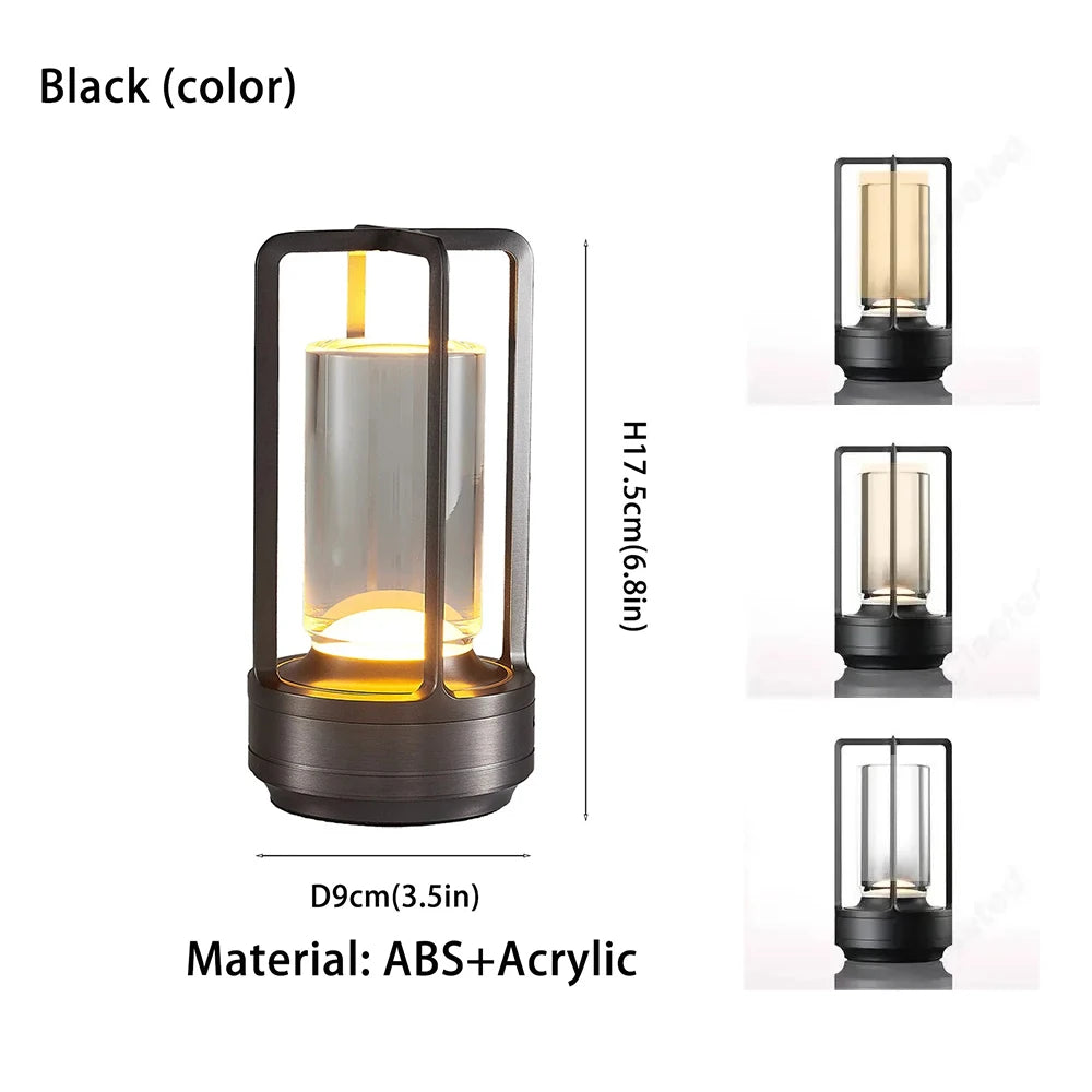 Valeroni Cordless Ambient Table Lamp | Rechargeable Touch Light