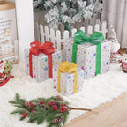 Illuminated Holiday Gift Box Trio