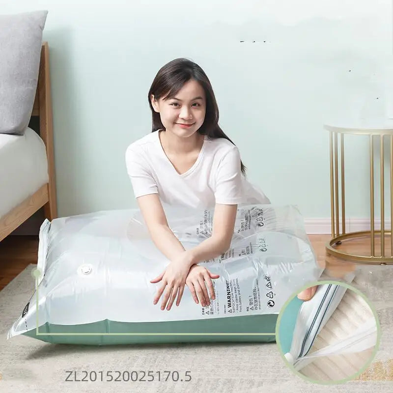 Roll-Up Vacuum Storage Bag — No Pump Needed