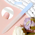 Glass Nail File Professional Manicure Sand Rubbing Crystal Glass Nail File Durable Art Buffer Sand Rubbing Nail Art Salon Tool