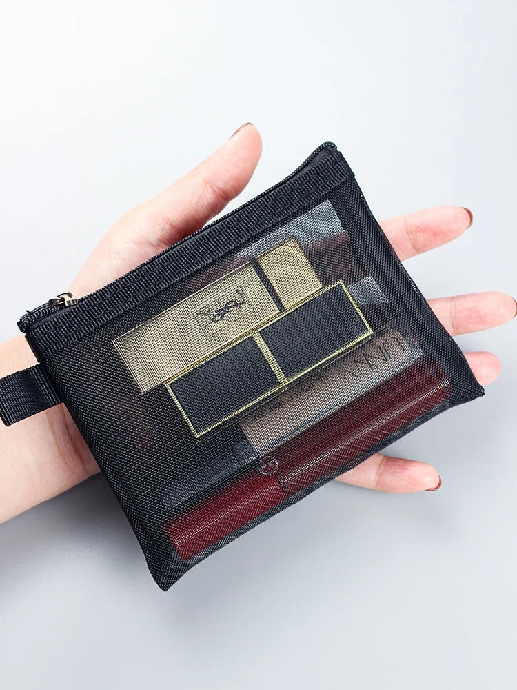 Sheer Mesh Travel Cosmetic Pouch
