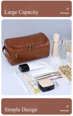 Valeroni Hanging Travel Toiletry Bag | PU & Canvas Organizer