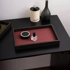 Woven Faux-Leather Valet Tray
