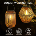 Woven Solar Garden Lantern