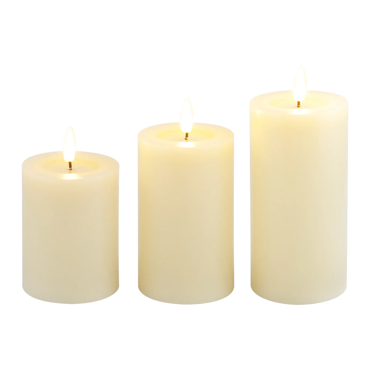 Set of 3 Flickering Flameless Candles Battery Operated-4