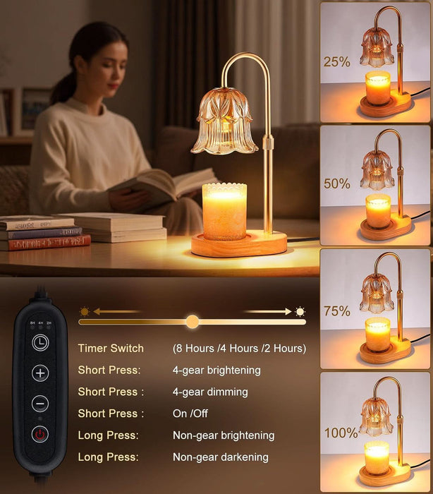 Candle warmer lamp with timer