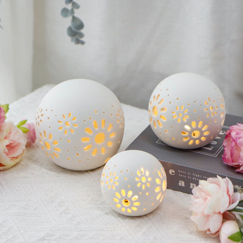 Set of 3 Ceramic Decorative Lamps 5" H-0