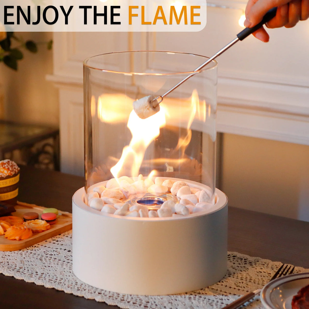 11“H Large Tabletop Fire Bowl Pot Fireplace-0