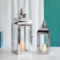 20.5"&15" High Stainless Steel Decorative Candle Lanterns ( Set of 2 )-0
