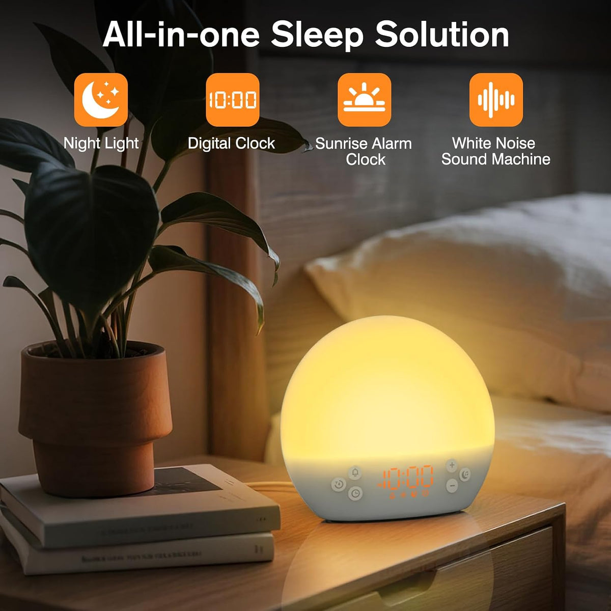 Sunrise alarm and white noise machine
