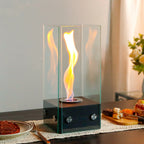 Rectangular Glass Tabletop Firepit 35cm H-2
