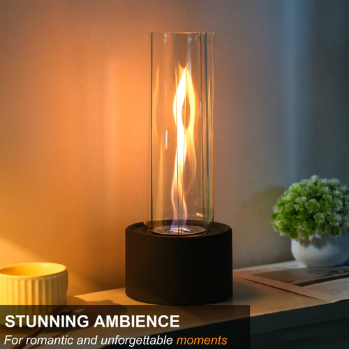 Cylindrical Bioethanol Vented-Free Fireplace-1