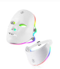 Rechargeable LED beauty mask with neck panel