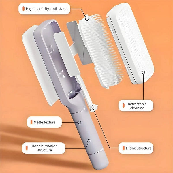 Valeroni OneTouch Self-Cleaning Hair Brush