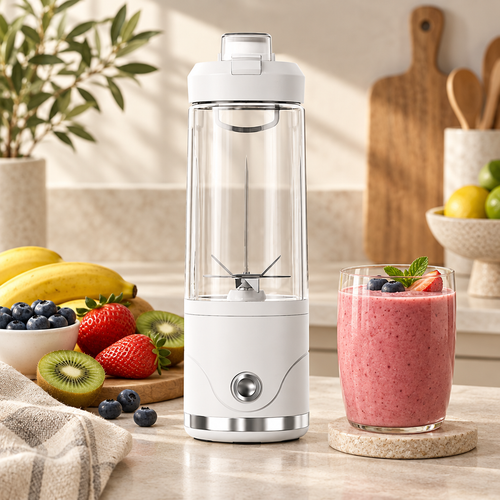 12-Blade Portable Rechargeable Blender in a premium Valeroni lifestyle setting