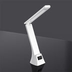 Foldable LED desk lamp with digital display and wireless charger