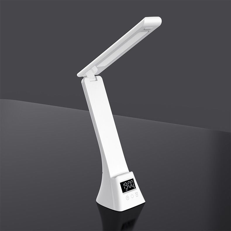 Foldable LED desk lamp with digital display and wireless charger
