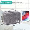 Gray structured travel electronics organizer case