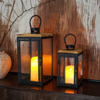 Set of 2 16'' & 11'' High Decorative Candle Lanterns-4